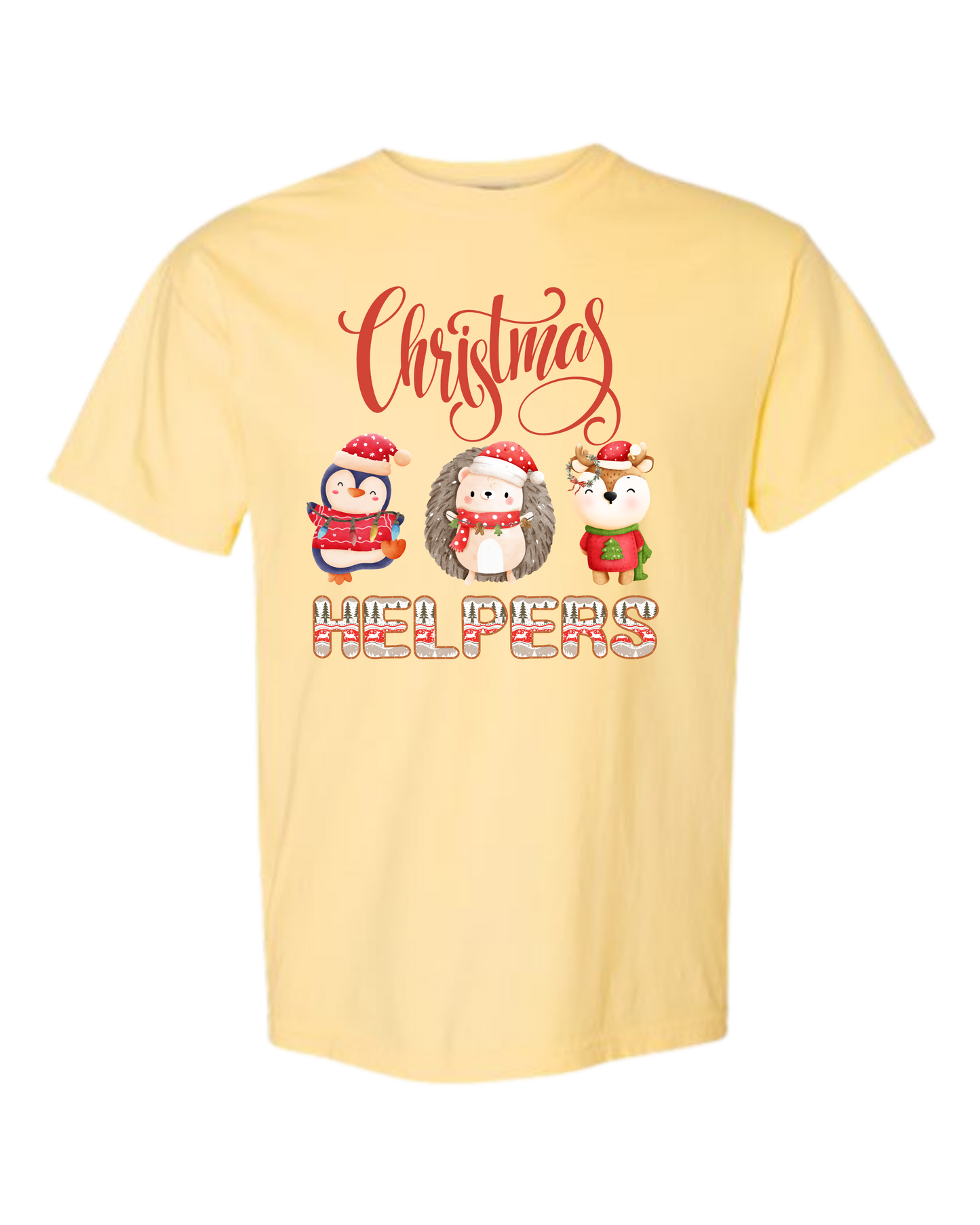 Christmas Helpers - Comfort Colors - Heavyweight Unisex Tee - Yellows, Oranges