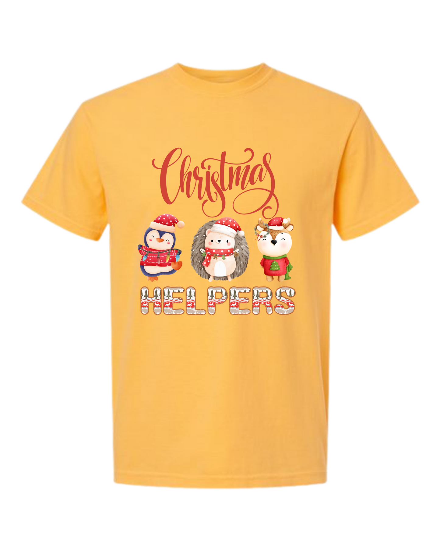 Christmas Helpers - Comfort Colors - Heavyweight Unisex Tee - Yellows, Oranges