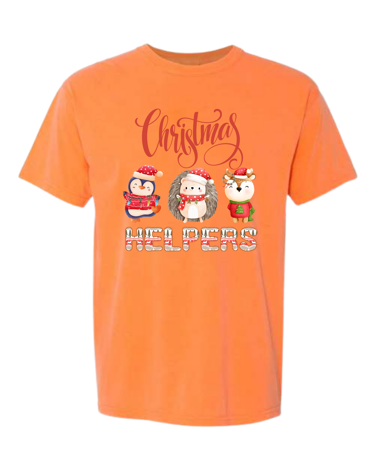 Christmas Helpers - Comfort Colors - Heavyweight Unisex Tee - Yellows, Oranges