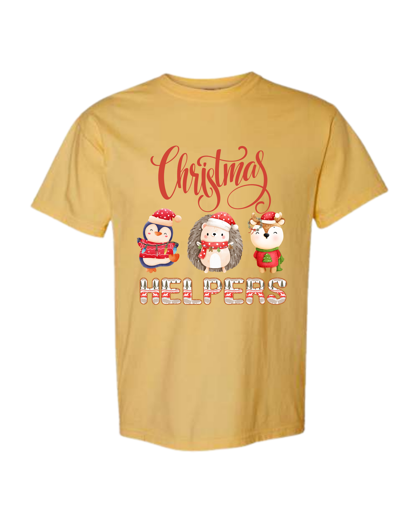 Christmas Helpers - Comfort Colors - Heavyweight Unisex Tee - Yellows, Oranges