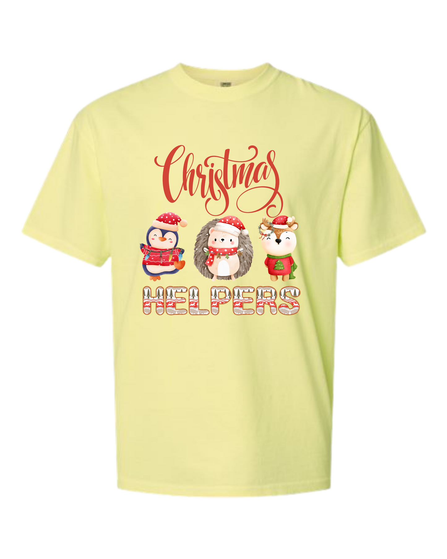 Christmas Helpers - Comfort Colors - Heavyweight Unisex Tee - Yellows, Oranges