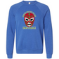 Masked Because We Are Unstable - Sponge Fleece Raglan Sweatshirt - Blues, Greens, Purple, and Black