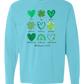 Galatians 5 - St Patrick's Day - Comfort Colors - Heavyweight Long Sleeve Tee - Blues & Greens
