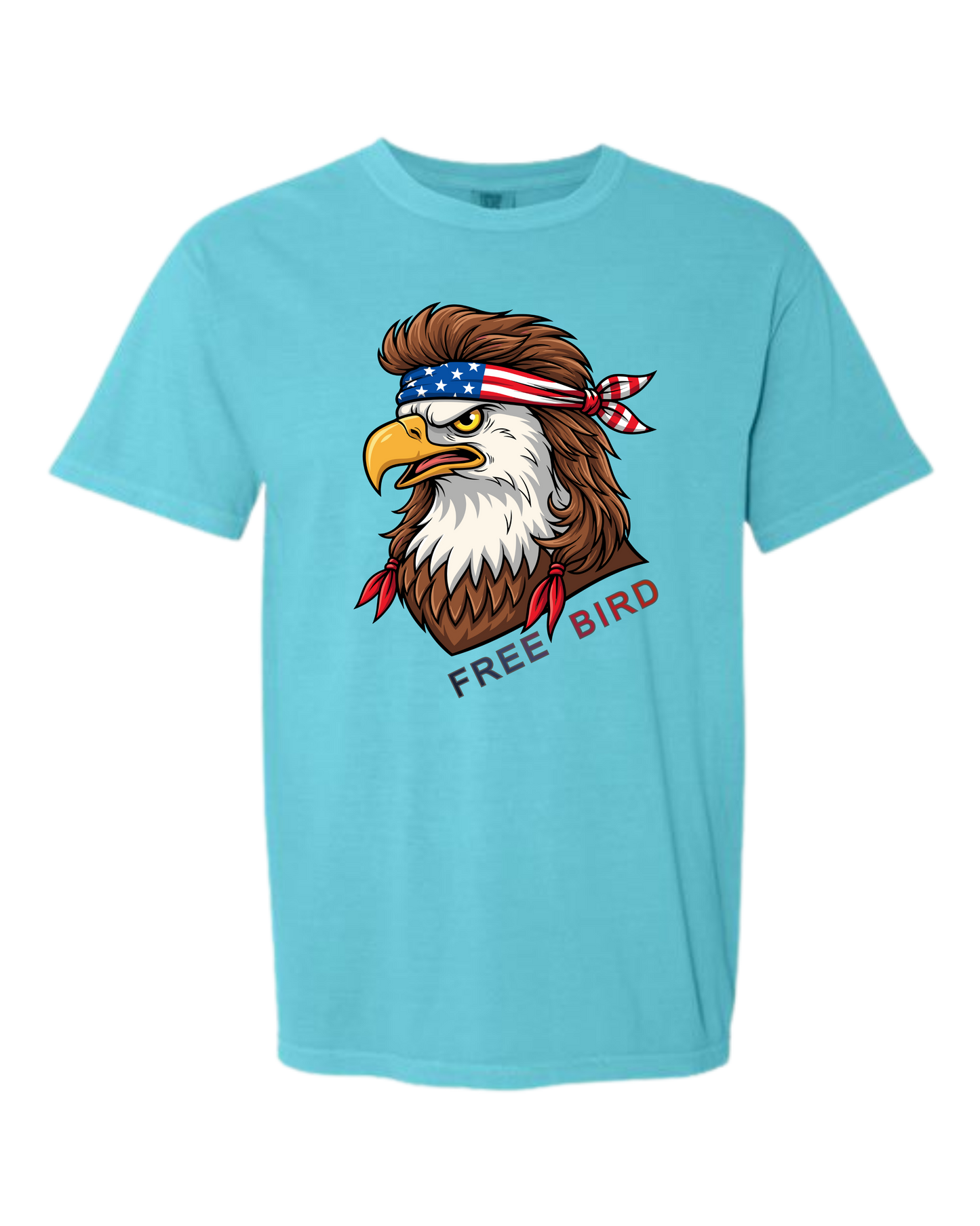 Rockin Free Bird - Comfort Colors - Heavyweight Unisex Tee - Blues