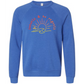 Sunsets & No Regrets - Sponge Fleece Raglan Sweatshirt - Blues, Greens, Purple, and Black