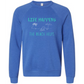 Life Happens The Beach Helps - Sponge Fleece Raglan Sweatshirt - Blues, Greens, Purple, and Black