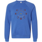 When The Moon Speaks My Body Listens - Sponge Fleece Raglan Sweatshirt - Blues, Greens, Purple, and Black