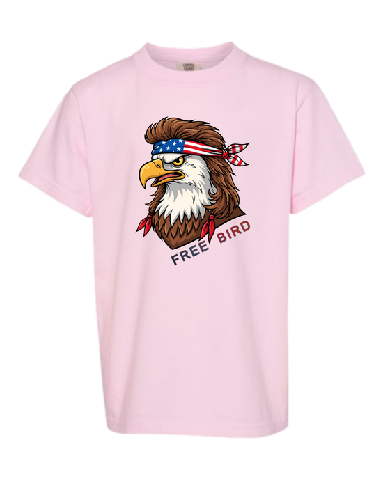 Rockin Free Bird - Comfort Colors - Heavyweight Youth Tee - Assorted Colors
