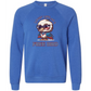 Lovin' Life as a Free Bird - Sponge Fleece Raglan Sweatshirt - Blues, Greens, Purple, and Black