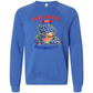 Red, White, And Blueberries - Sponge Fleece Raglan Sweatshirt - Blues, Greens, Purple, and Black