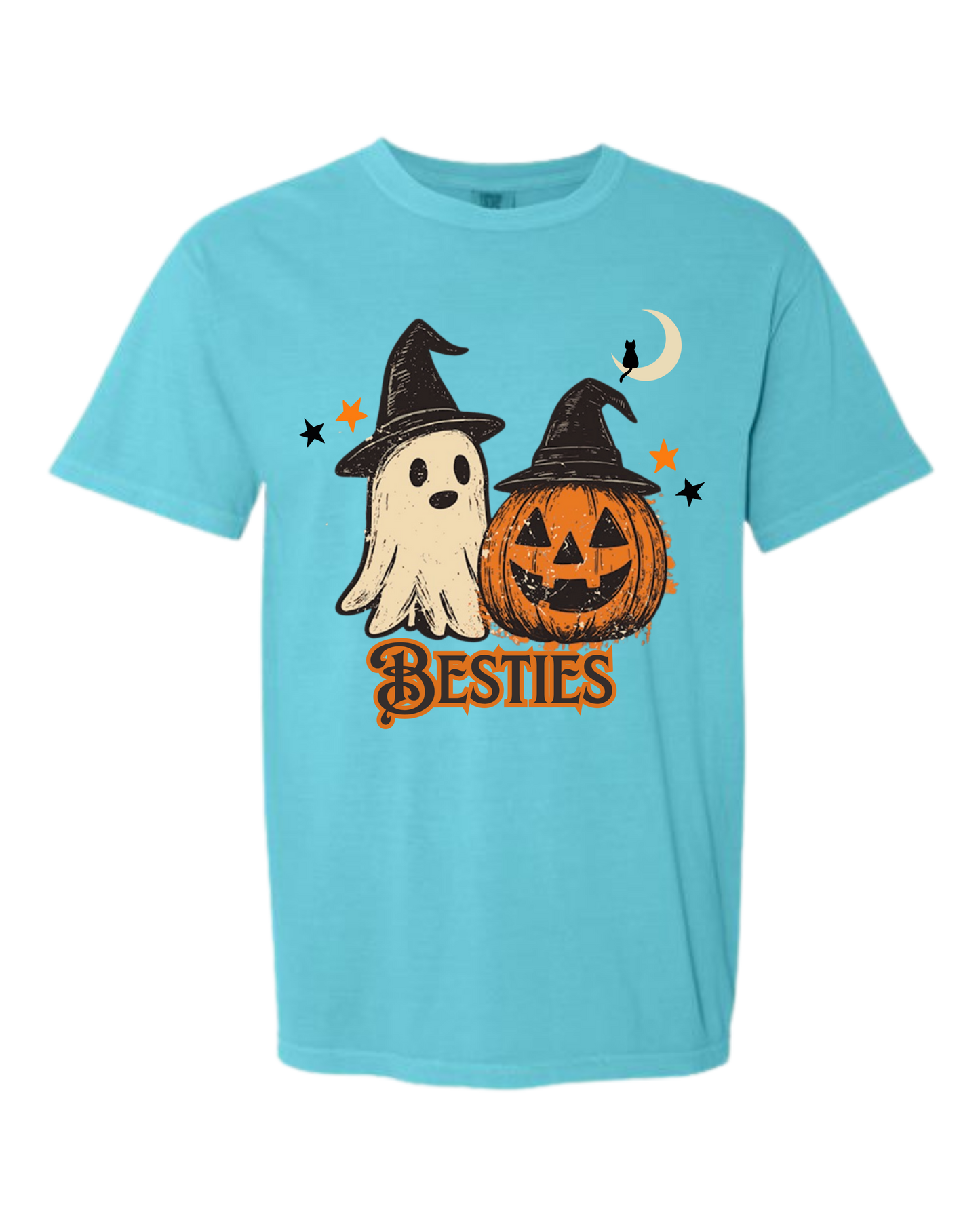 Halloween Besties - Comfort Colors - Heavyweight Unisex Tee - Blues