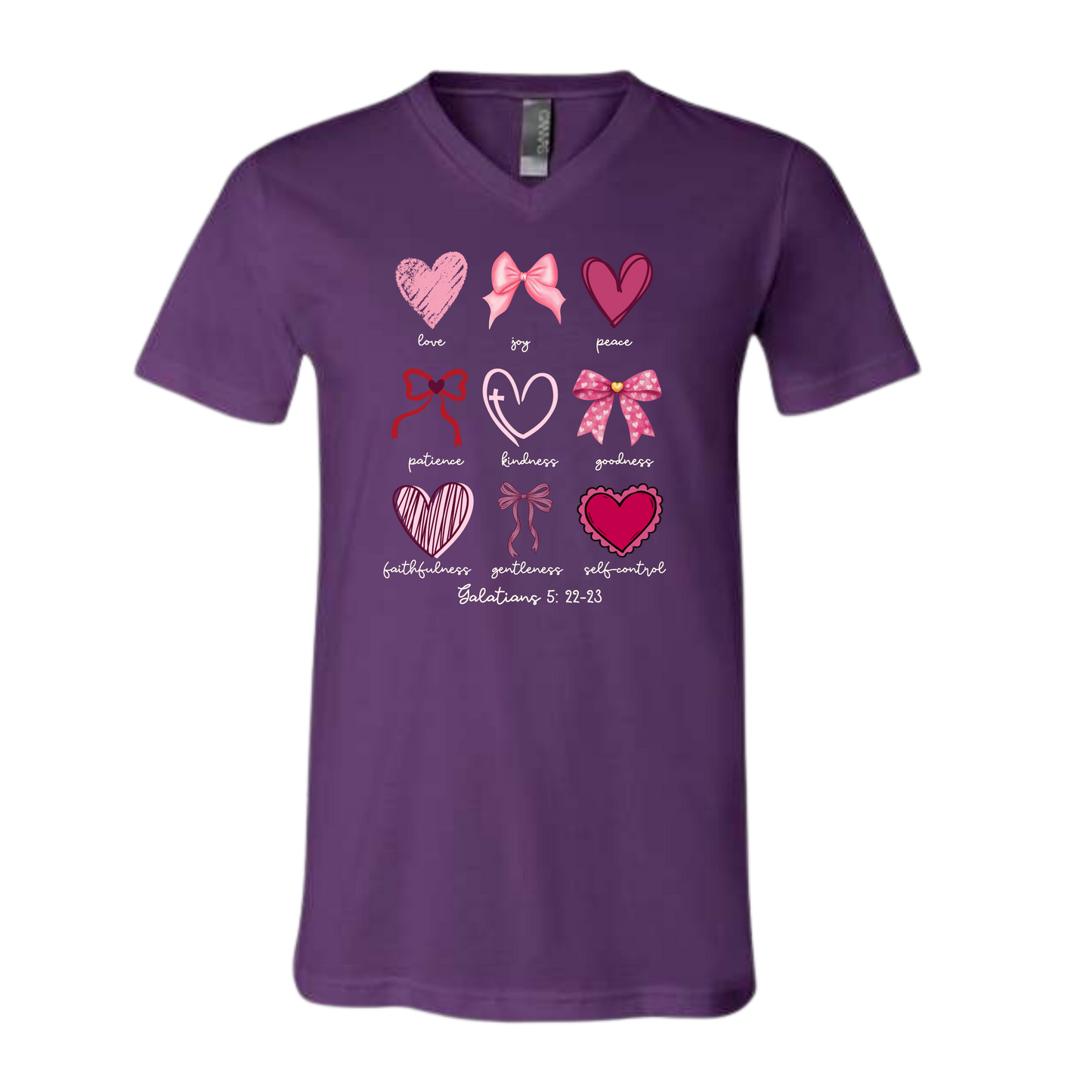 Galatians 5 - Valentines - Bella+Canvas - Unisex V-Neck - Assorted Colors