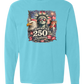 America's 250th Birthday - Comfort Colors - Heavyweight Long Sleeve Tee - Blues & Greens