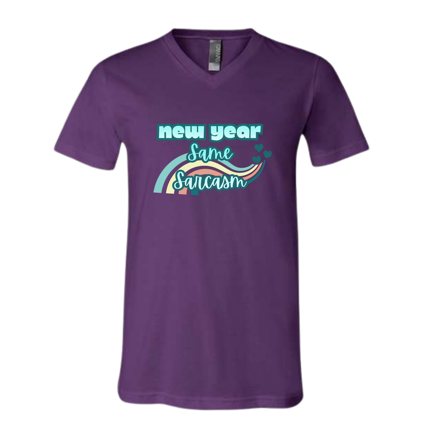 New Year Same Sarcasm - Bella+Canvas - Unisex V-Neck - Assorted Colors