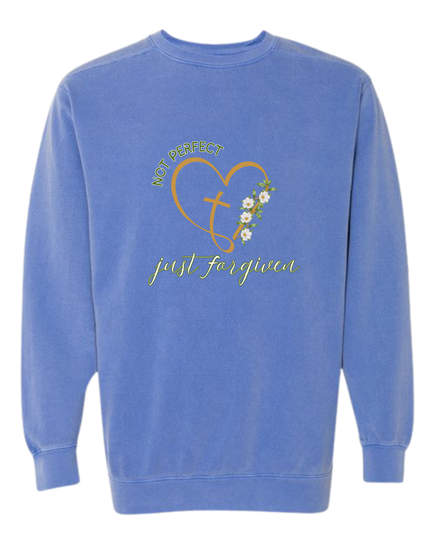 Not Perfect Just Forgiven - Easter - Comfort Colors - Sweatshirt - Blues