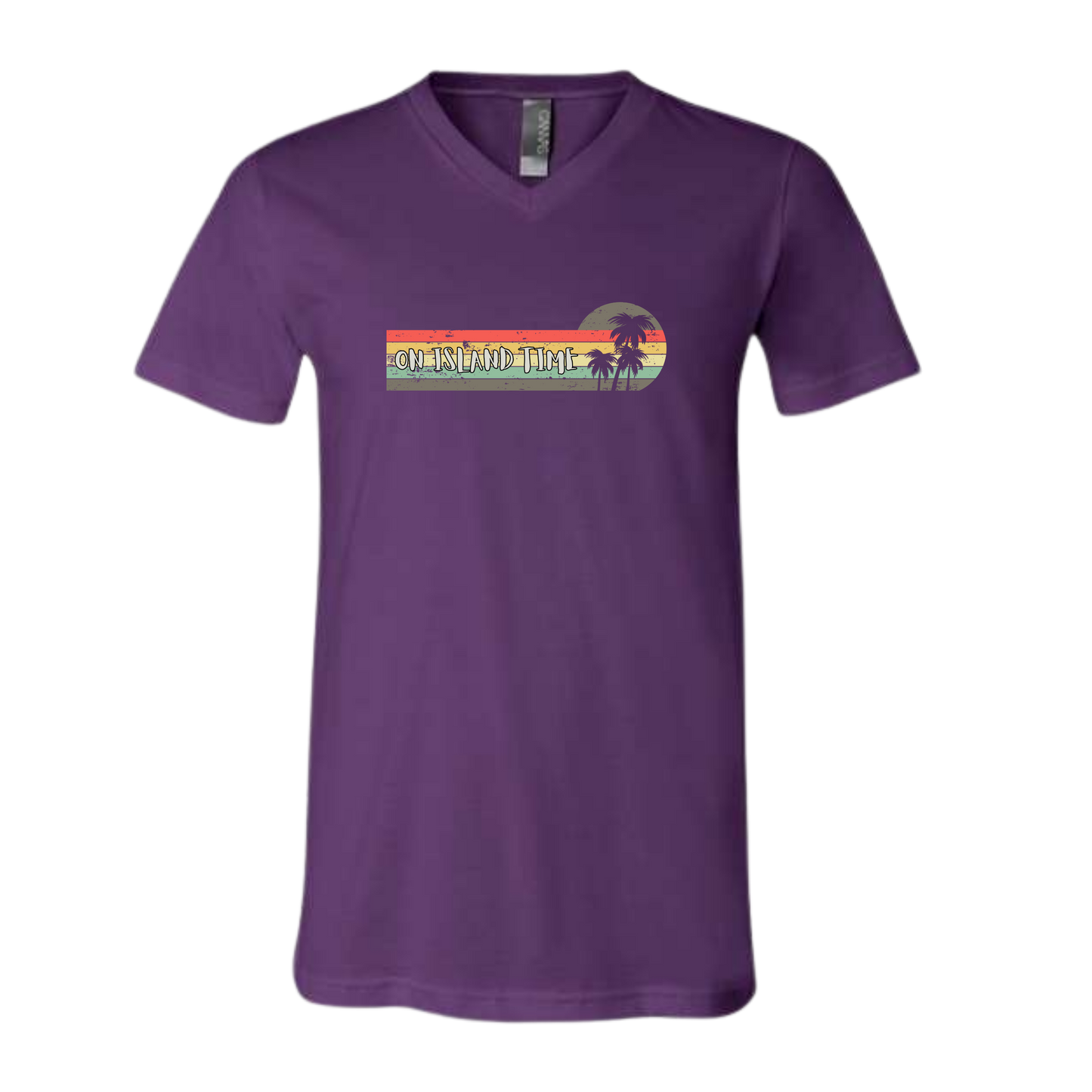 On Island Time - Bella+Canvas - Unisex V-Neck - Assorted Colors