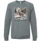 Winter Woodland - Sponge Fleece Raglan Sweatshirt - Blues, Purples