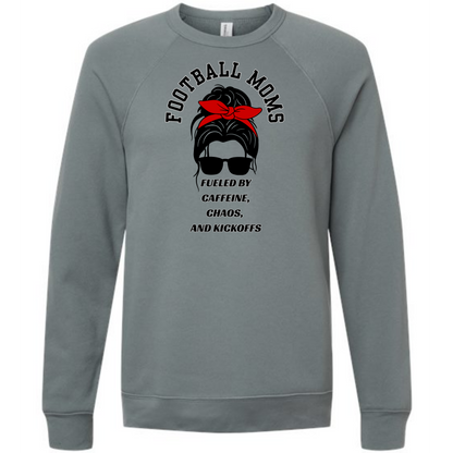 SP - Football Moms Fueled By - Sponge Fleece Raglan Sweatshirt - Blues, Purples