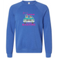 Get in Loser We're Playing Mahjong- Sponge Fleece Raglan Sweatshirt - Blues, Greens, Purple, and Black