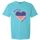 One Nation One Heart - Comfort Colors - Heavyweight Unisex Tee - Blues