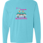 Get in Loser We're Playing Mahjong - Comfort Colors - Heavyweight Long Sleeve Tee - Blues & Greens