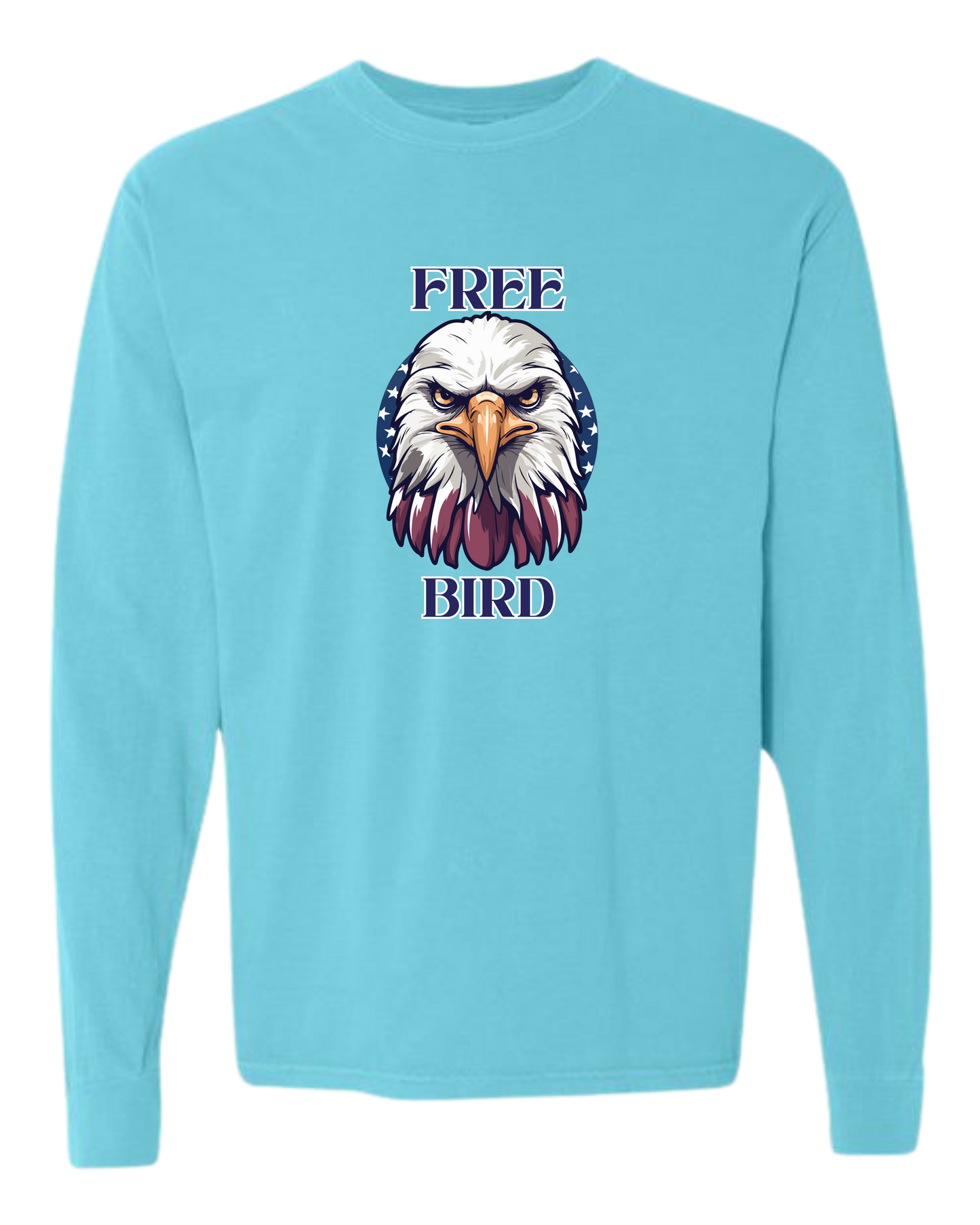 Free Bird - Comfort Colors - Heavyweight Long Sleeve Tee - Blues & Greens