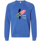 Mana in My Soul - Sponge Fleece Raglan Sweatshirt - Blues, Greens, Purple, and Black