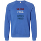 Saved. Free. Loud & Proud - Sponge Fleece Raglan Sweatshirt - Blues, Greens, Purple, and Black