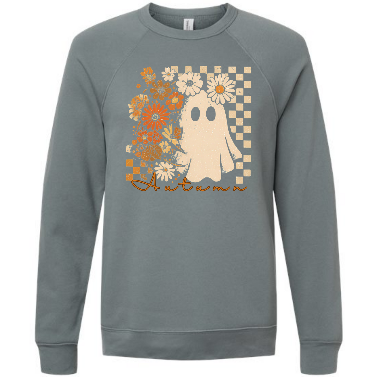 Autumn Ghost - Sponge Fleece Raglan Sweatshirt - Blues, Purples