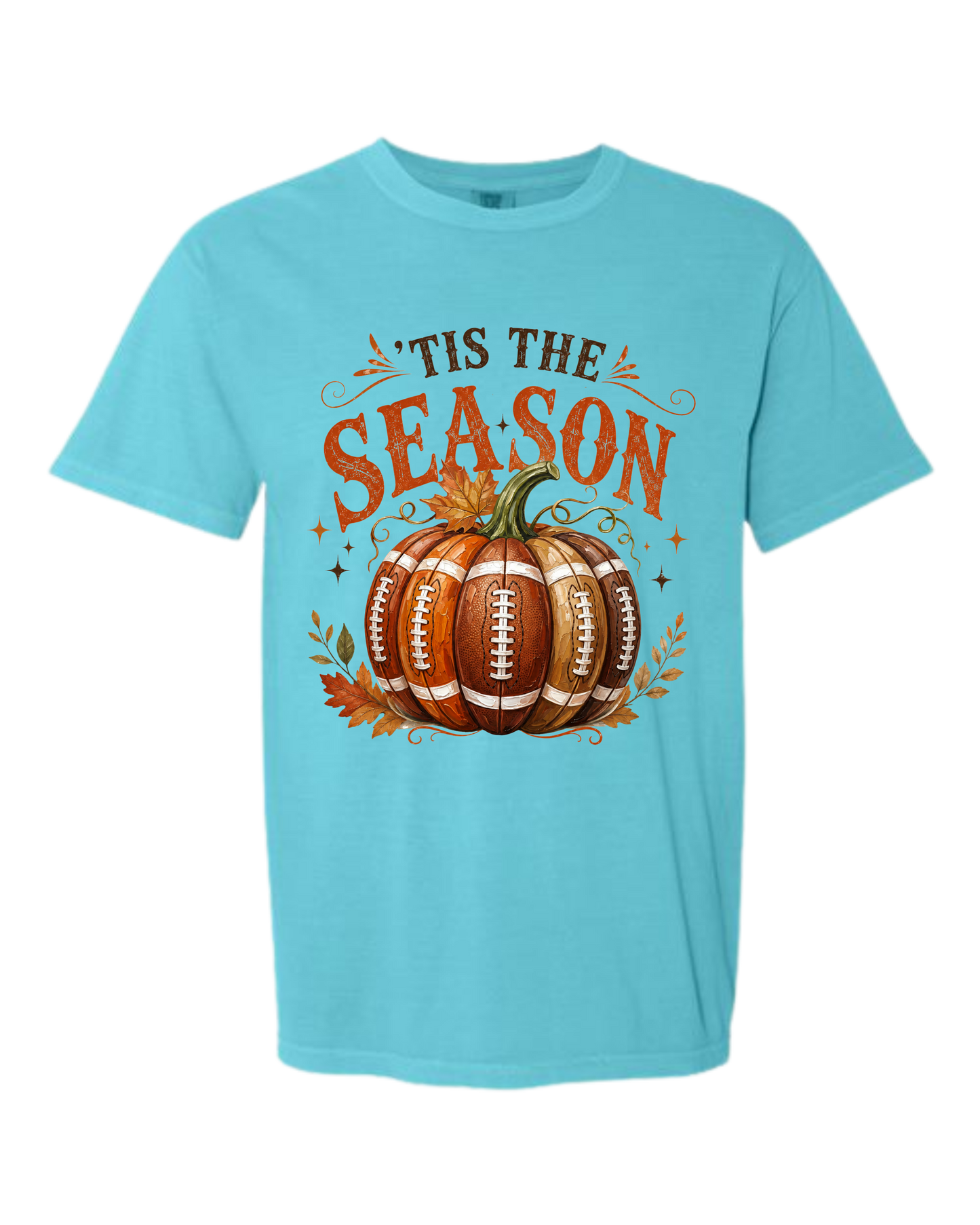 'Tis Football Season - Comfort Colors - Heavyweight Unisex Tee - Blues