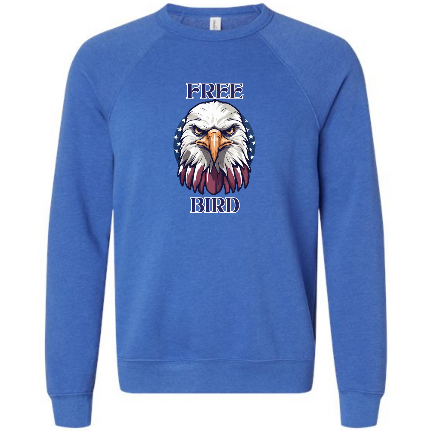 Free Bird - Sponge Fleece Raglan Sweatshirt - Blues, Greens, Purple, and Black