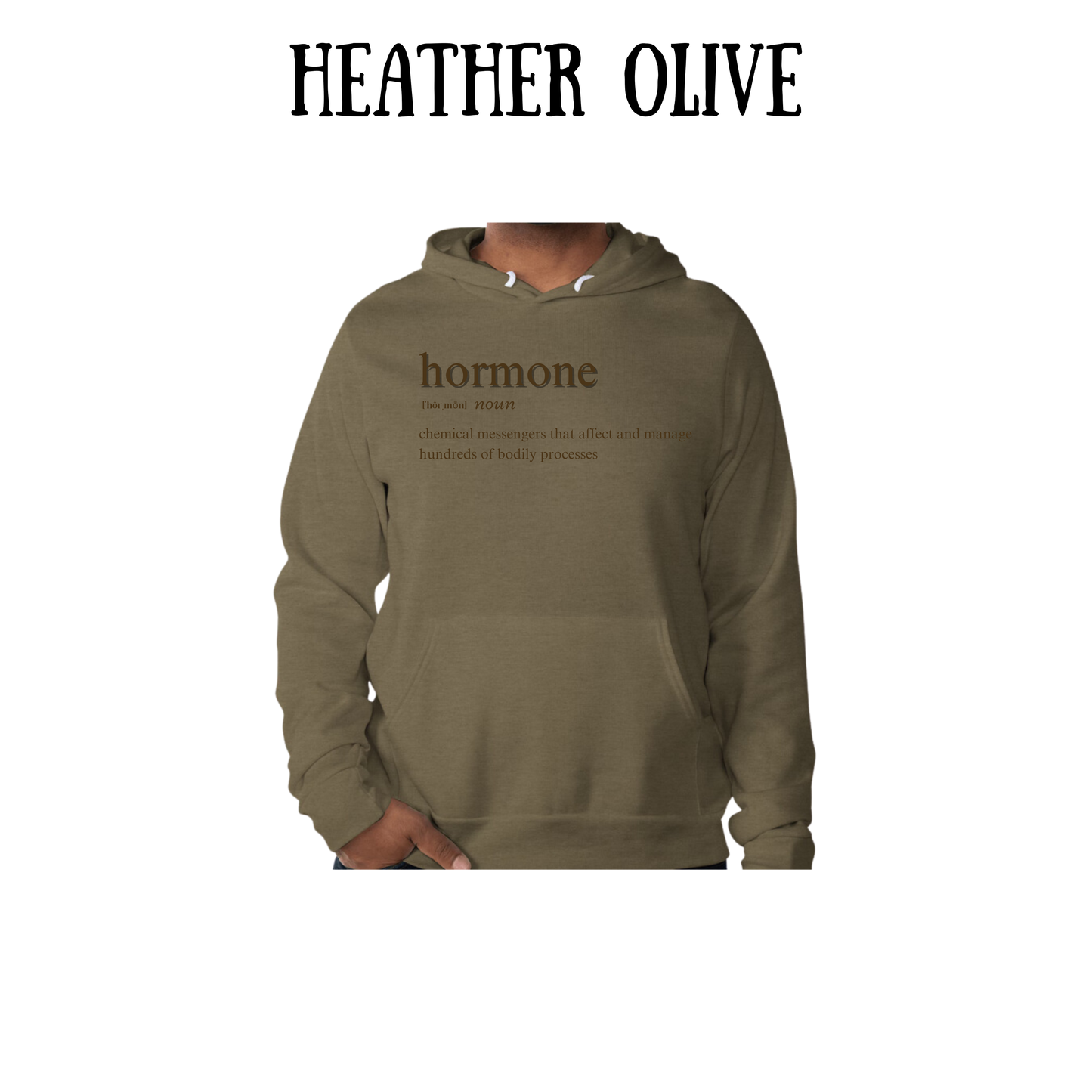 Hormone - Sponge Fleece Hoodie - Greens, Neutrals