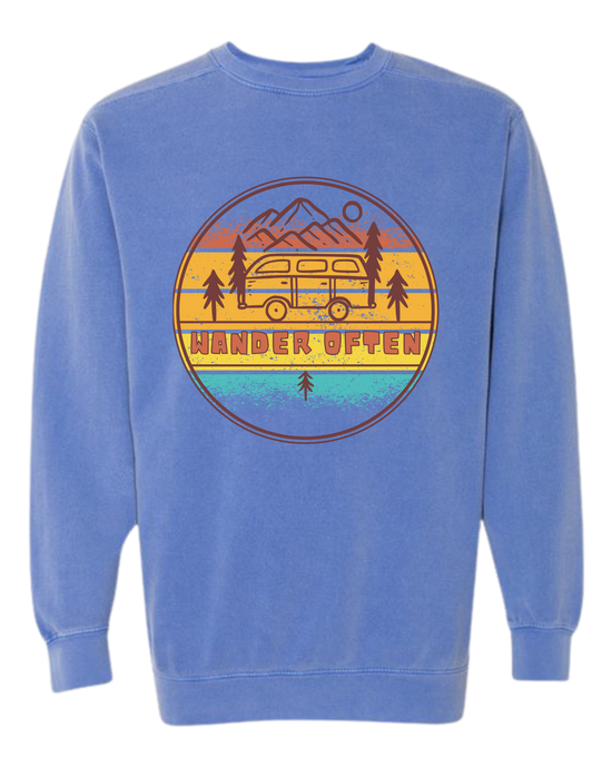 Wander Often - Comfort Colors - Sweatshirt - Blues