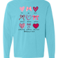 Galatians 5 - Valentines - Comfort Colors - Heavyweight Long Sleeve Tee - Blues & Greens