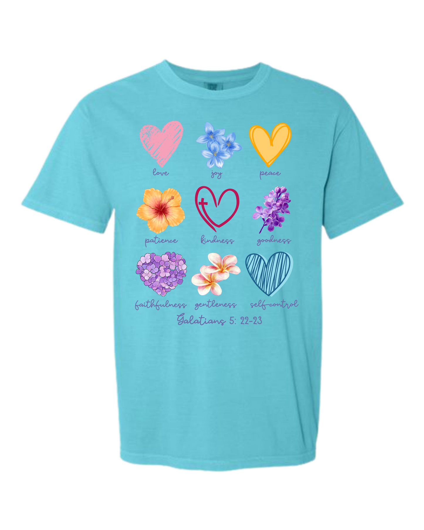 Galatians 5 - Spring - Comfort Colors - Heavyweight Unisex Tee - Blues