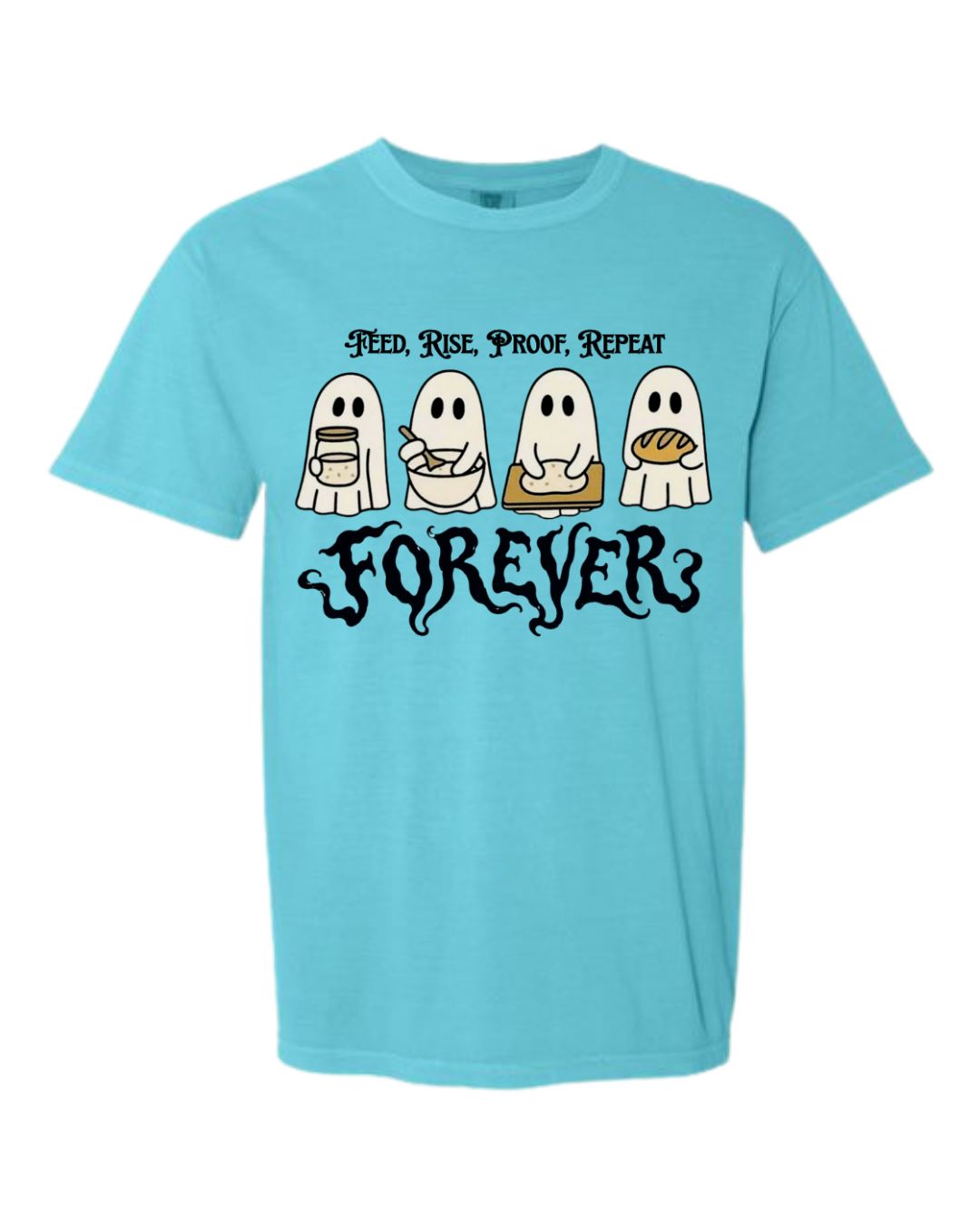 Sourdough Ghosties - Comfort Colors - Heavyweight Unisex Tee - Blues