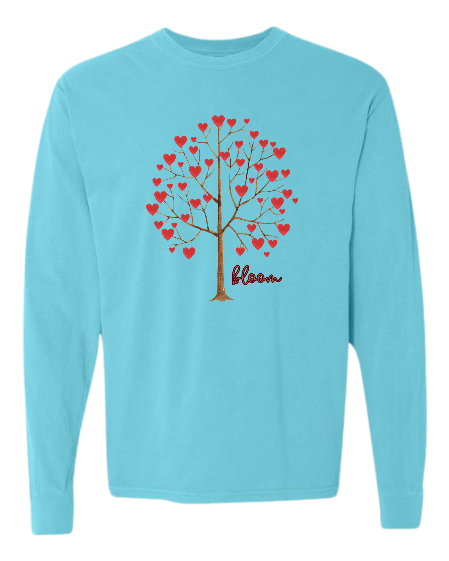 Bloom - Comfort Colors - Heavyweight Long Sleeve Tee - Blues & Greens