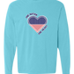 One Nation One Heart - Comfort Colors - Heavyweight Long Sleeve Tee - Blues & Greens