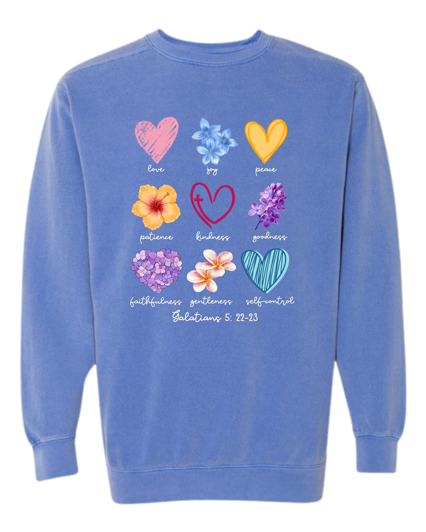 Galatians 5 - Spring - Comfort Colors - Sweatshirt - Blues