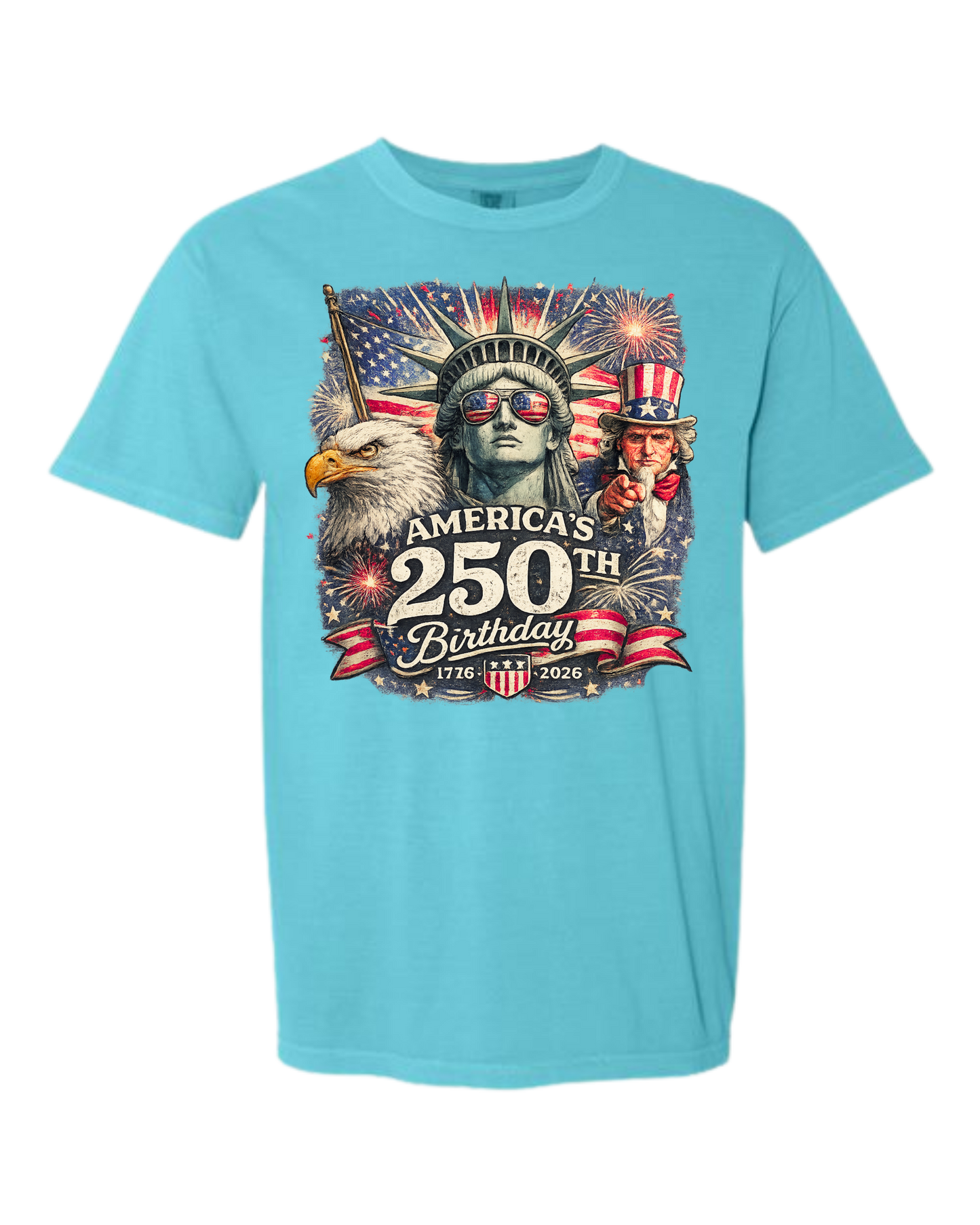 America's 250th Birthday - Comfort Colors - Heavyweight Unisex Tee - Blues
