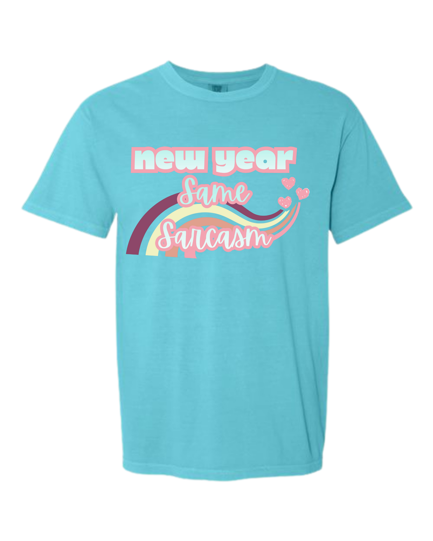 New Year Same Sarcasm - Comfort Colors - Heavyweight Unisex Tee - Blues