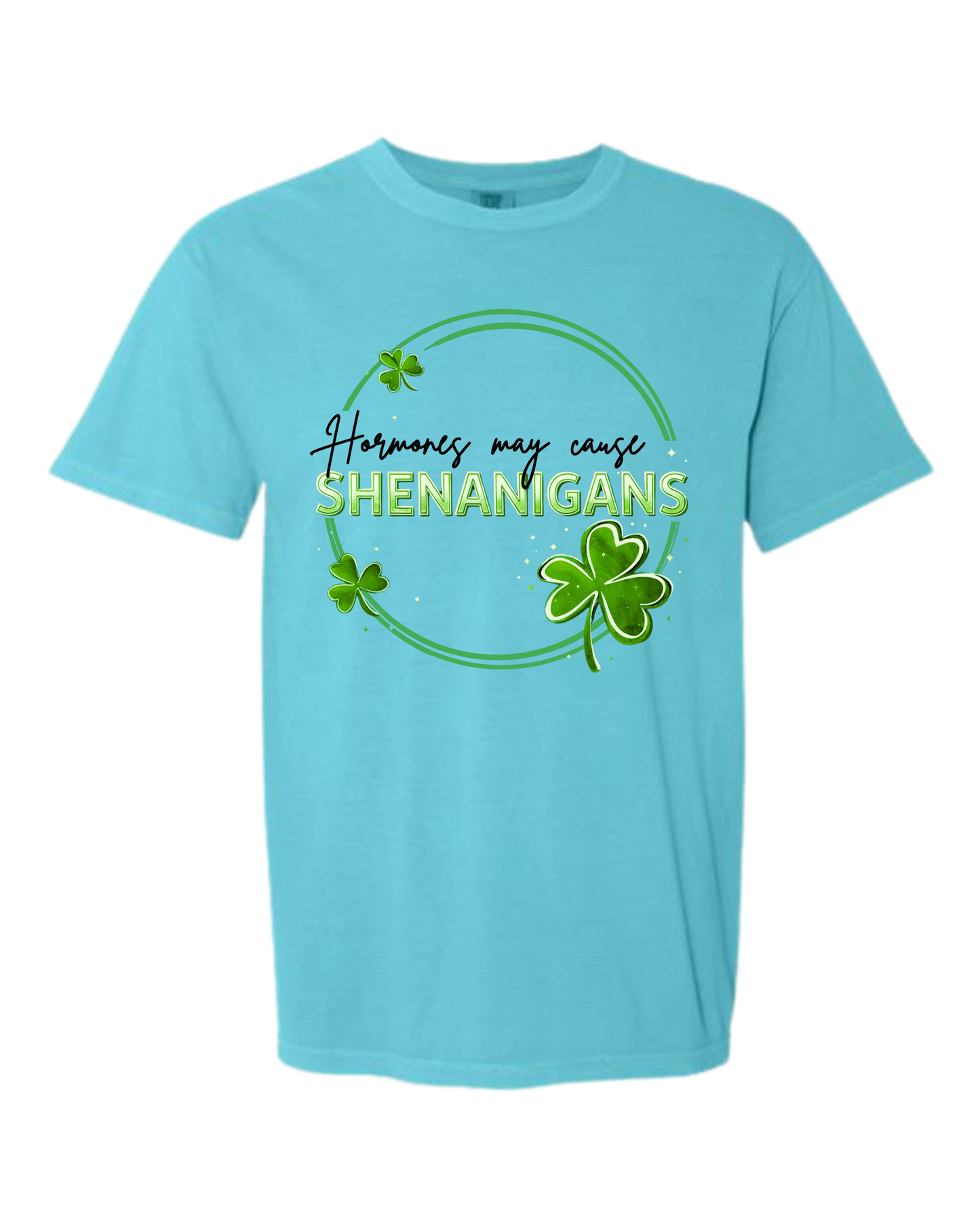 Hormones May Cause Shenanigans - Comfort Colors - Heavyweight Unisex Tee - Blues