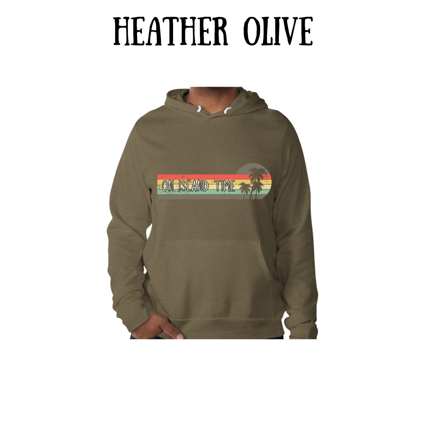 VP - On Island Time - Sponge Fleece Hoodie - Greens, Neutrals