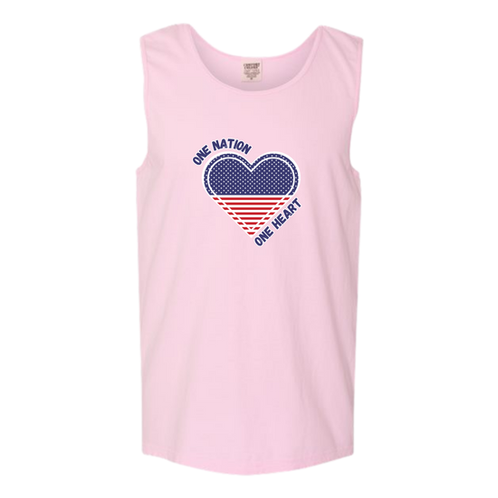 One Nation One Heart - Comfort Colors - Unisex Tank - Assorted Colors