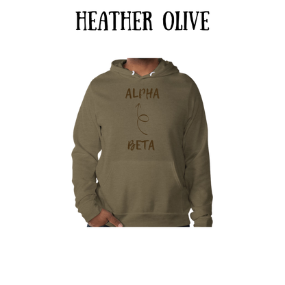 beta to alpha - sponge fleece hoodie - greens, neutrals