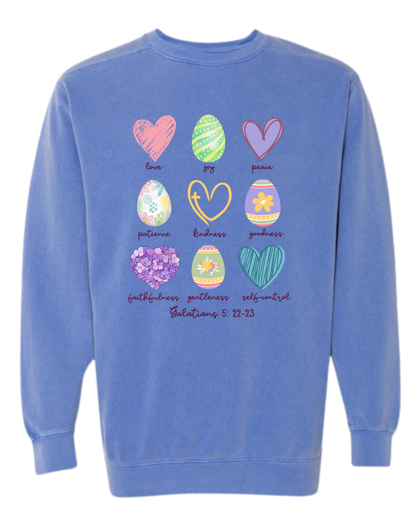 Galatians 5 - Easter - Comfort Colors - Sweatshirt - Blues
