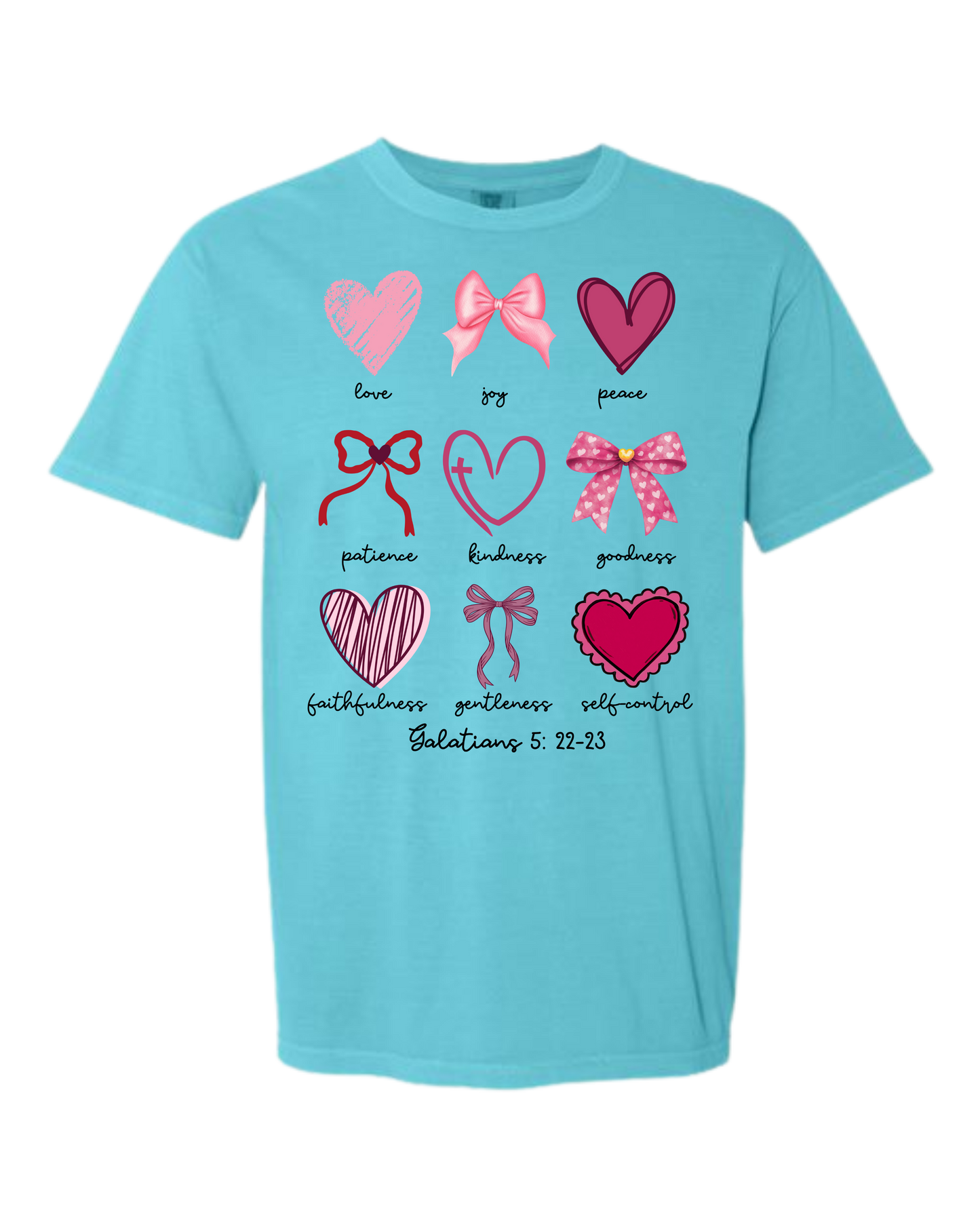 Galatians 5 - Valentines - Comfort Colors - Heavyweight Unisex Tee - Blues