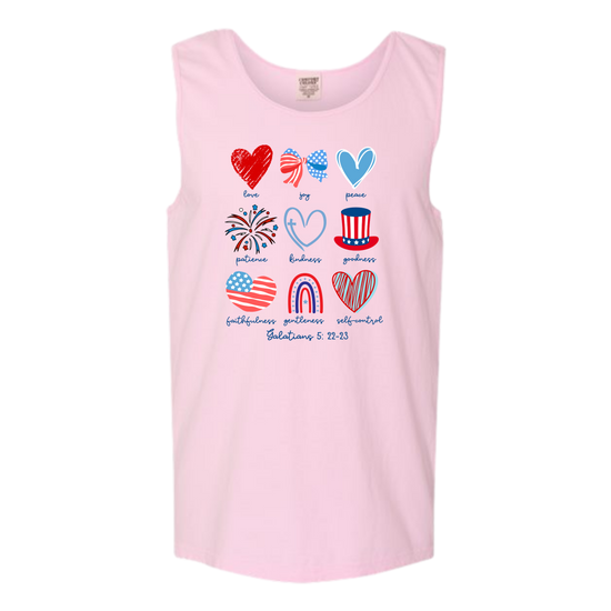 Galatians 5 - Patriotic - Comfort Colors - Unisex Tank - Assorted Colors