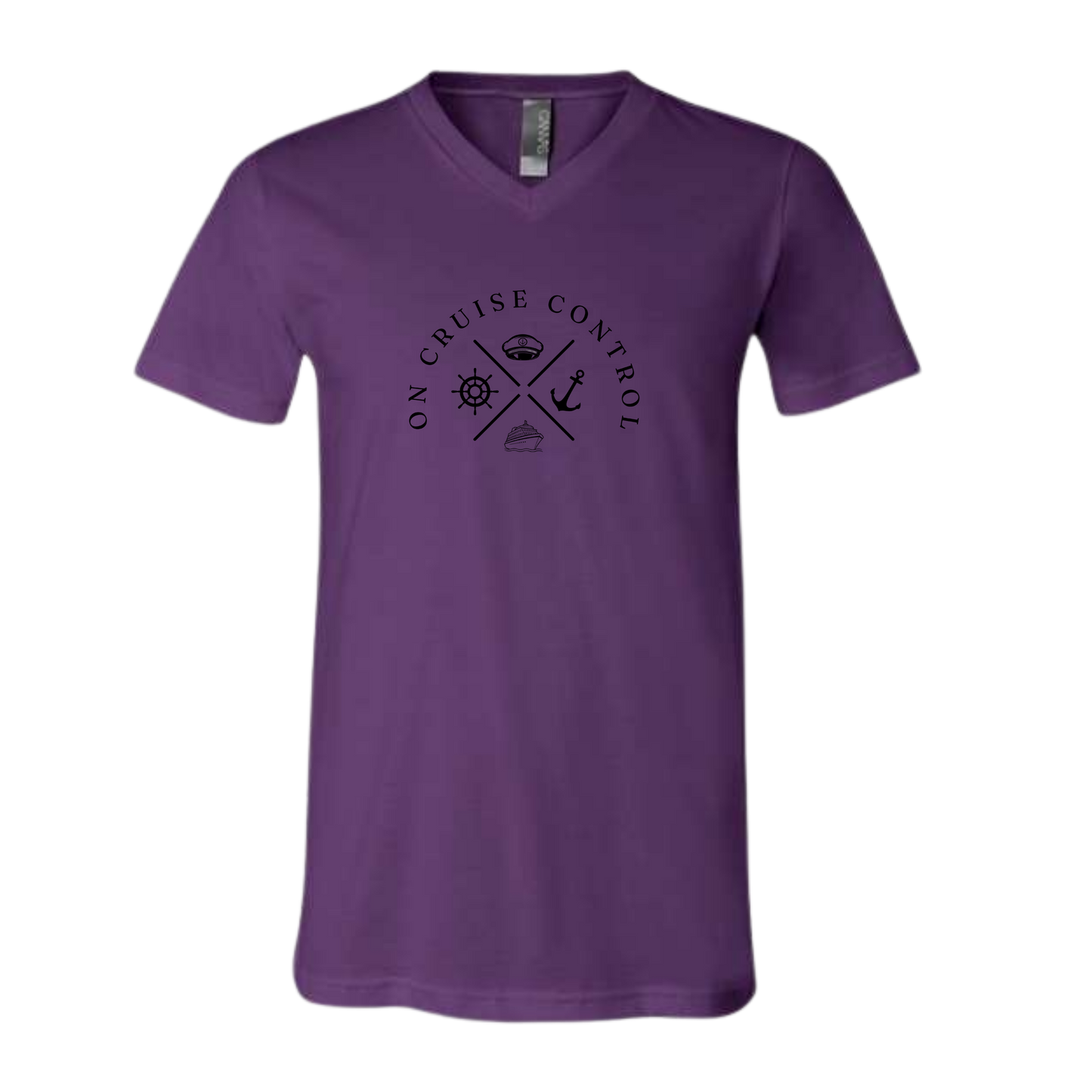 On Cruise Control - Bella+Canvas - Unisex V-Neck - Assorted Colors