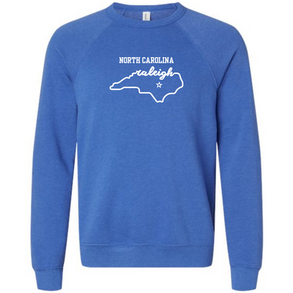 Kella McLean - Sponge Fleece Raglan Sweatshirt - Blues, Greens, Purple, and Black